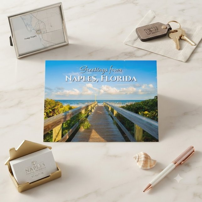 Postal Saludos desde Naples Florida Beach Postcard (Subido por el creador)