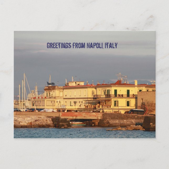 Postal Saludos desde Napoli, Italia Postcard (Anverso)