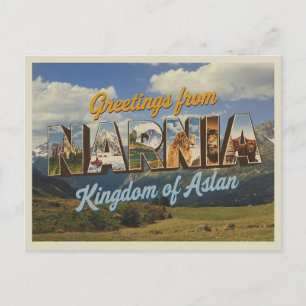 Postal "Saludos desde Narnia" vintage