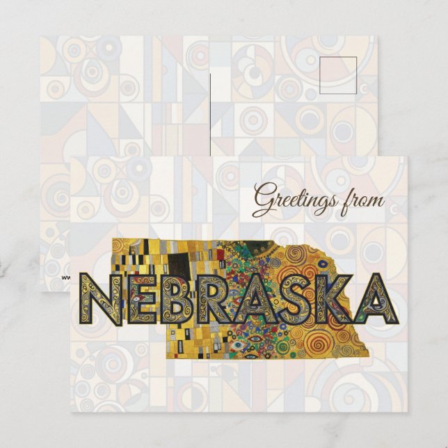 Postal Saludos desde Nebraska (Anverso / Reverso)