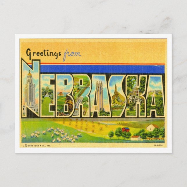 Postal Saludos desde Nebraska (Anverso)