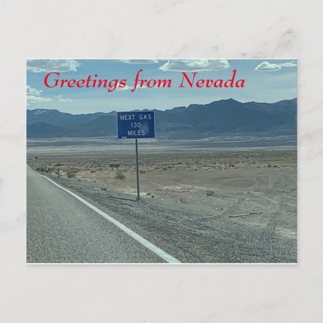 Postal Saludos desde Nevada (Anverso)