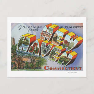 Postal Saludos desde New Haven, CT