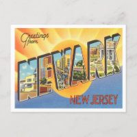 Saludos desde Newark, New Jersey Vintage Travel