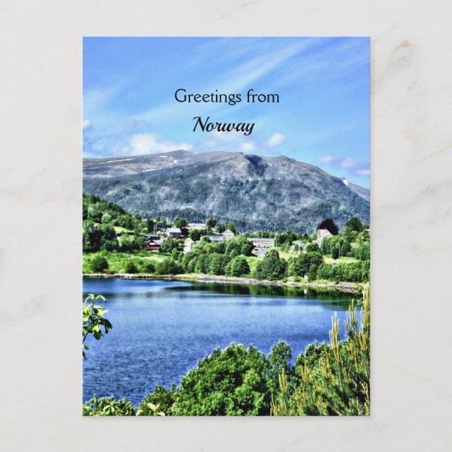 Postal Saludos desde Noruega (Anverso)
