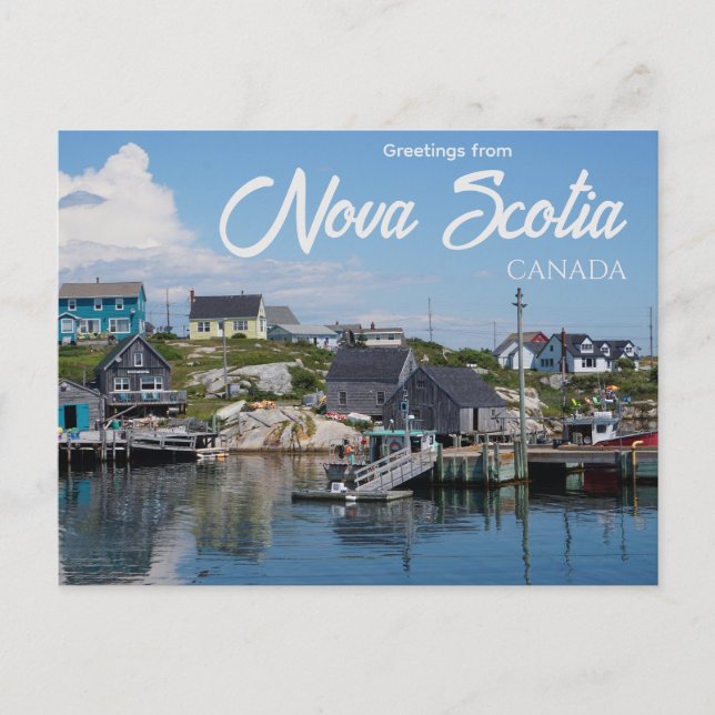Postal Saludos desde Nova Scotia Postcard Canadá (Anverso)