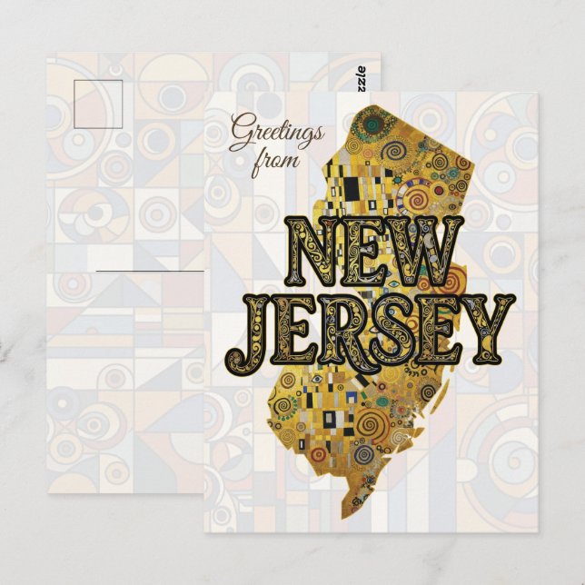 Postal Saludos desde Nueva Jersey (Anverso / Reverso)