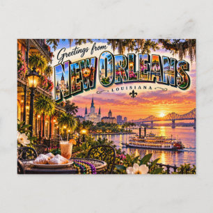 Postal Saludos desde Nueva Orleans Luisiana