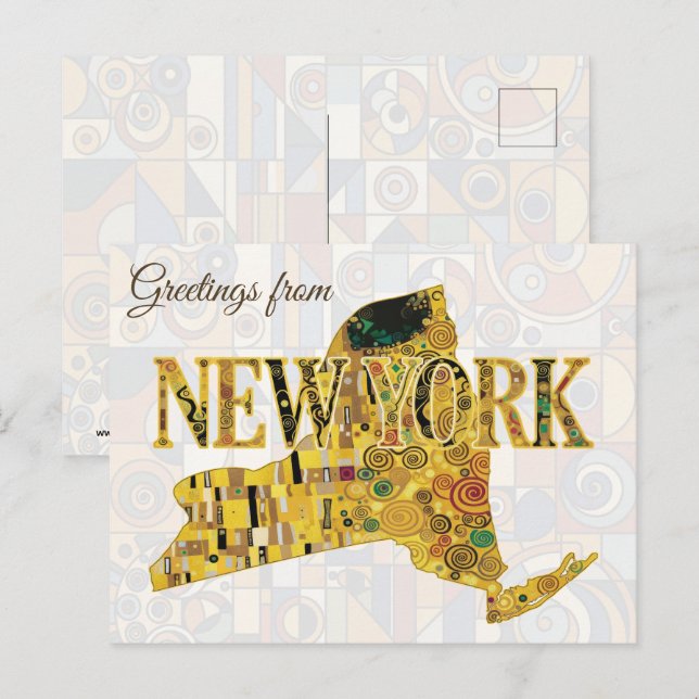 Postal Saludos desde Nueva York (Anverso / Reverso)