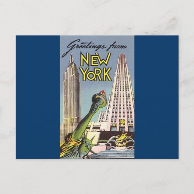 Postal Saludos desde Nueva York (Anverso)