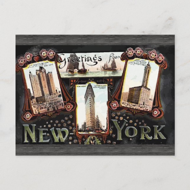 Postal Saludos desde Nueva York, Viaje (Anverso)