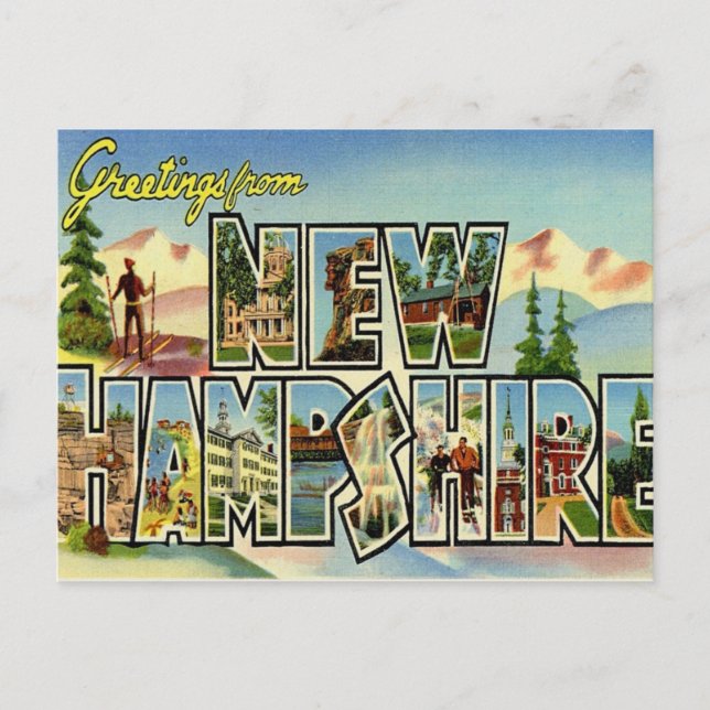 Postal Saludos desde Nuevo Hampshire (Anverso)