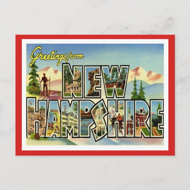 Postal Saludos desde Nuevo Hampshire (Anverso)
