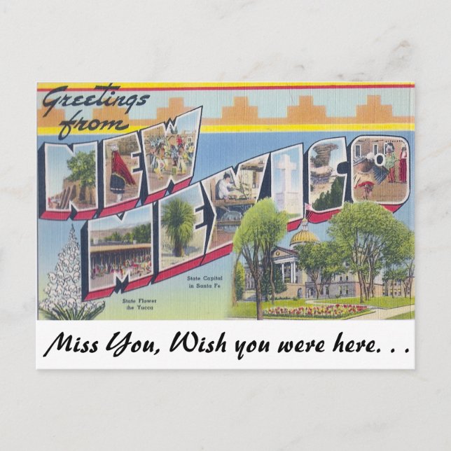 Postal Saludos desde Nuevo México (Anverso)