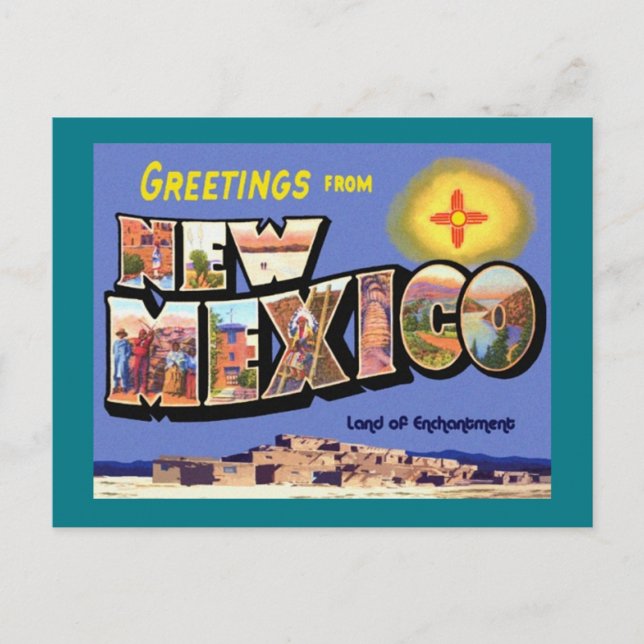 Postal Saludos desde Nuevo México (Anverso)