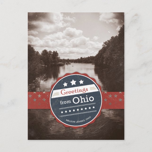 Postal Saludos desde Ohio - Vintage (Anverso)