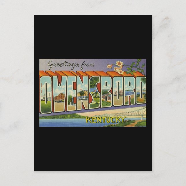Postal Saludos desde Owensboro Kentucky (Anverso)