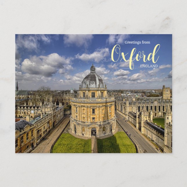 Postal Saludos desde Oxford England Postcard (Anverso)