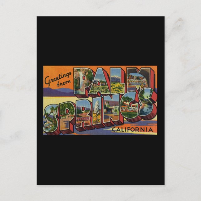 Postal Saludos desde Palm Springs California (Anverso)