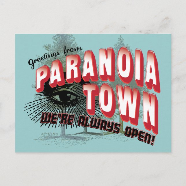 Postal Saludos desde Paranoia Town (Anverso)