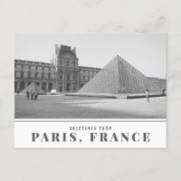 Saludos desde París, Francia Vintage Louvre Photo