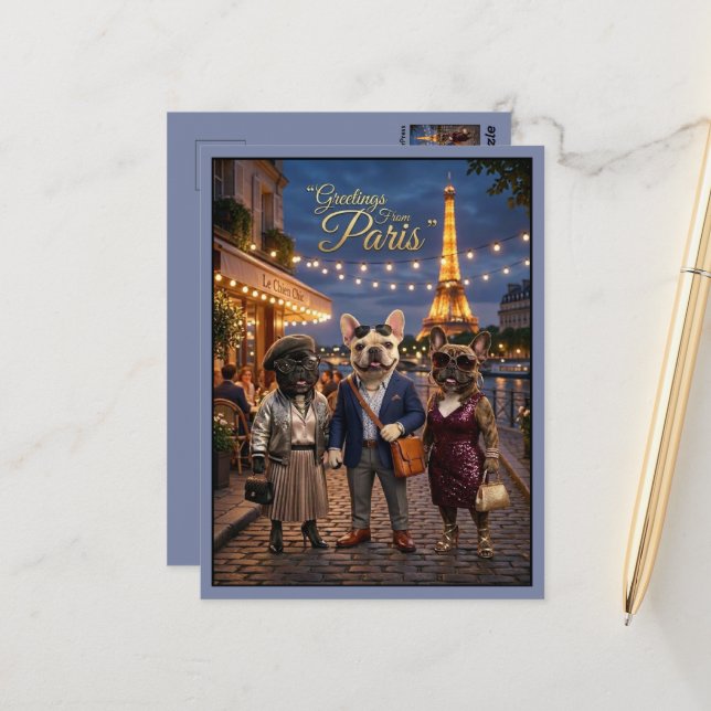 Postal Saludos desde Paris Travel (Anverso/Reverso In Situ)