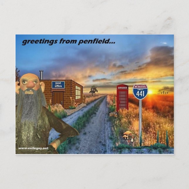 Postal saludos desde penfield, nueva york (Anverso)