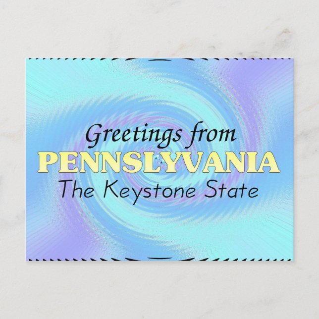 Postal Saludos desde Pennslyvania (Anverso)