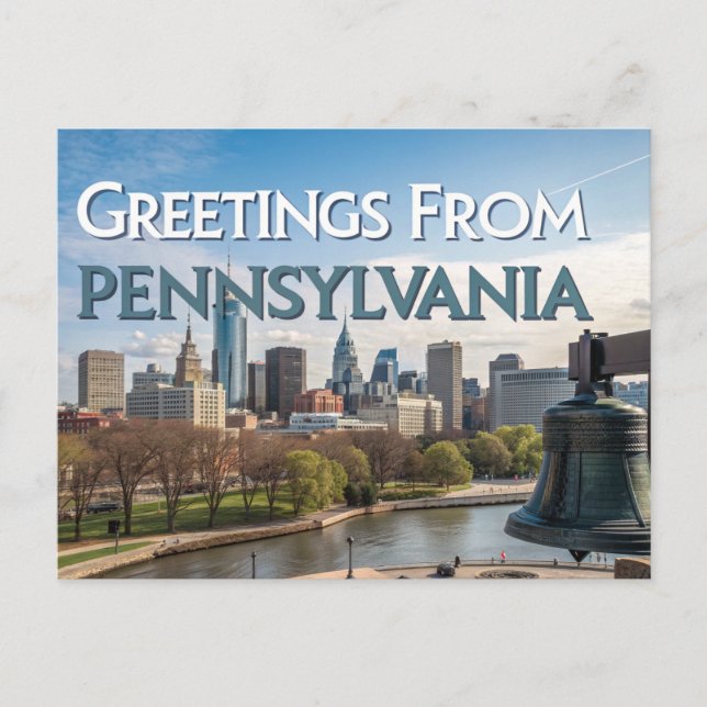 Postal Saludos desde Pennsylvania (Anverso)