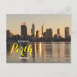 Postal Saludos desde Perth Australia Foto Escénica