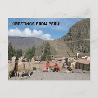 Postal ¡Saludos desde Perú!