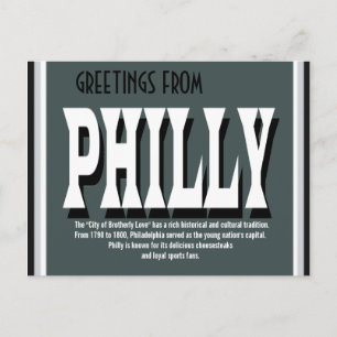 Postal Saludos desde Philly Postcard