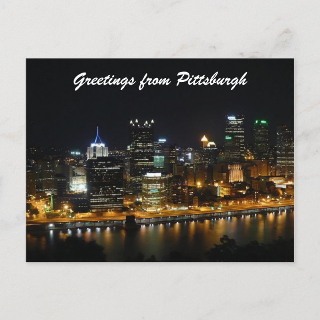 Postal Saludos desde Pittsburgh (Anverso)