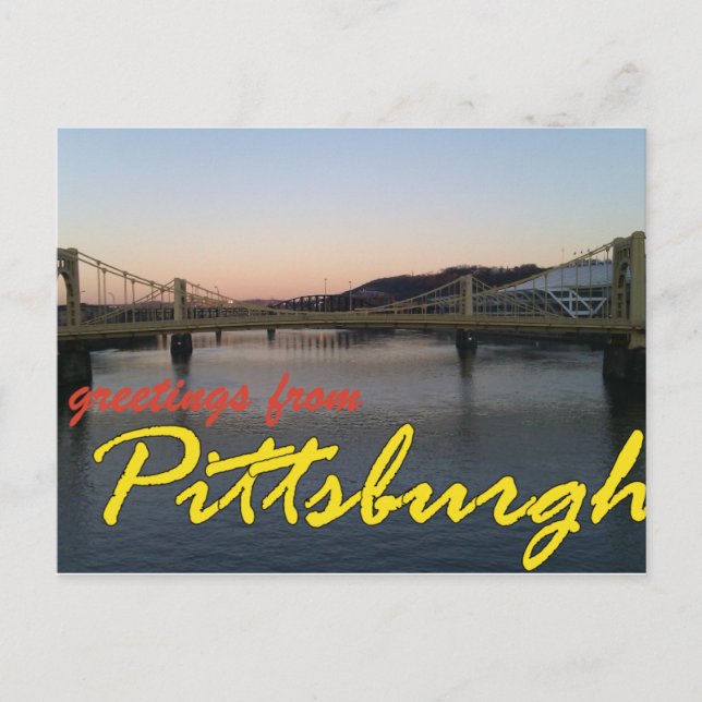 Postal Saludos desde Pittsburgh (Anverso)