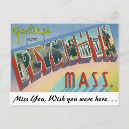 Postal Saludos desde Plymouth, Massachusetts