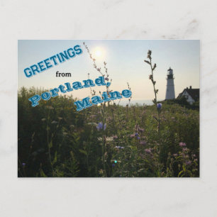 Postal Saludos desde Portland, Maine