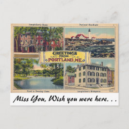 Postal Saludos desde Portland, Maine