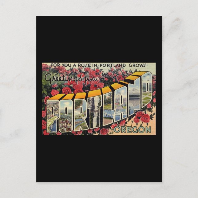 Postal Saludos desde Portland Oregon (Anverso)