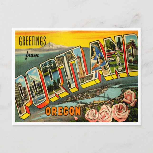 Postal Saludos desde Portland, Oregón (Anverso)