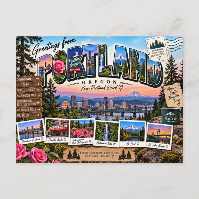 Postal Saludos desde Portland Oregon (Anverso)