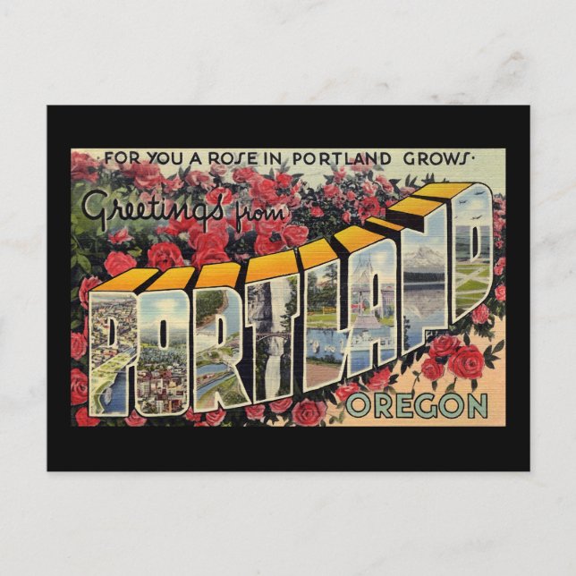 Postal Saludos desde Portland Oregon (Anverso)