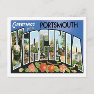 Postal Saludos desde Portsmouth Virginia US City
