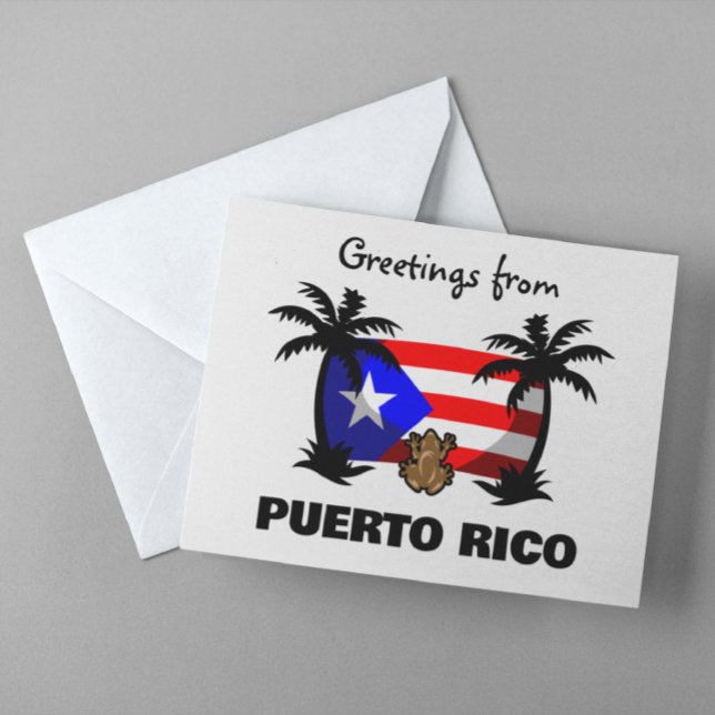 Postal Saludos desde Puerto Rico Coqui Frog Travel (Greeting from Puerto Rico Postcard)