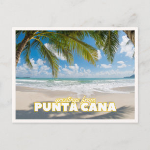 Postal Saludos desde Punta Cana Retro Vintage Travel 