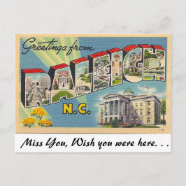 Postal Saludos desde Raleigh, Carolina del Norte