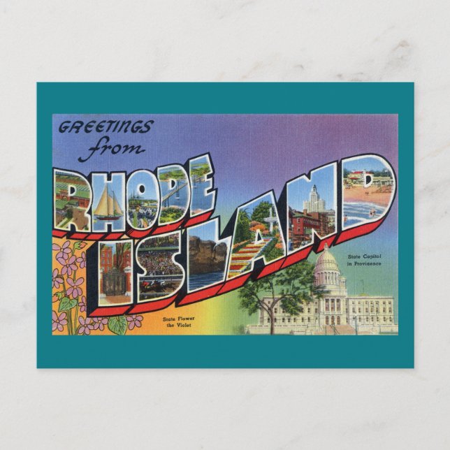 Postal Saludos desde Rhode Island (Anverso)