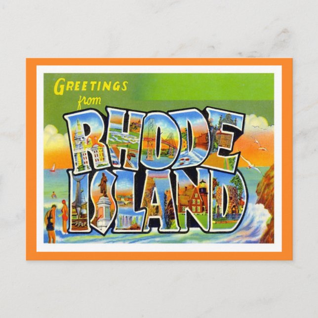 Postal Saludos desde Rhode Island (Anverso)