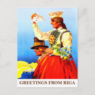 Postal Saludos desde Riga, Letonia