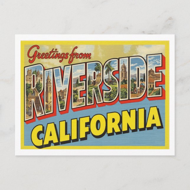 Postal "Saludos desde Riverside, California" (Anverso)