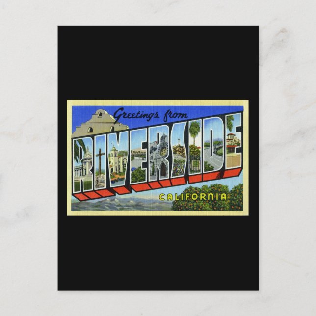 Postal Saludos desde Riverside California (Anverso)